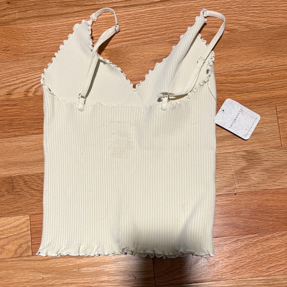Cream Ribbed Tank Top - Picture 4 of 4